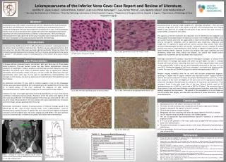 Leiomyosarcoma of the Inferior Vena Cava: Case Report and Review of Literature.