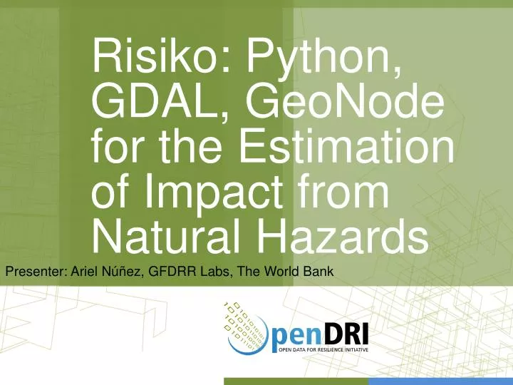 risiko python gdal geonode for the estimation of impact from natural hazards