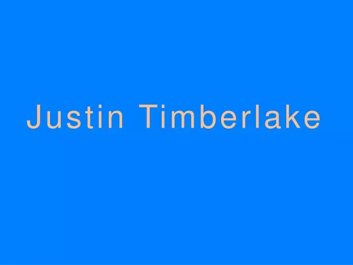 justin timberlake