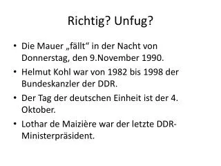 richtig unfug