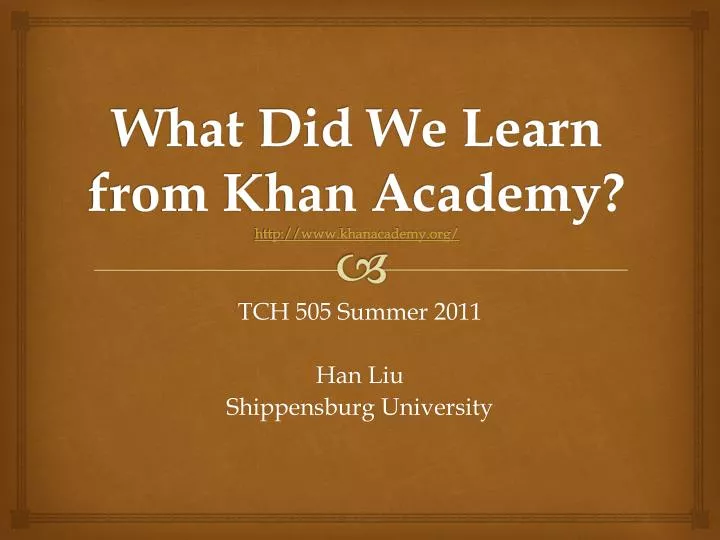 what did we learn from khan academy http www khanacademy org