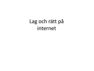 lag och r tt p internet