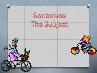 Sentences The Subject