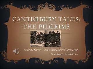 Canterbury Tales: The Pilgrims