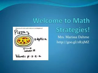 Welcome to Math Strategies!