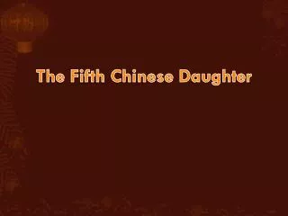 The Fifth Chinese Daughter