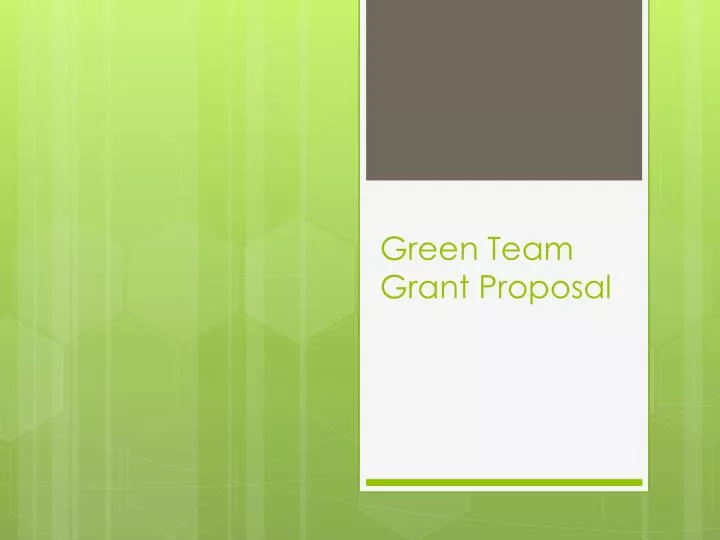 green team grant proposal