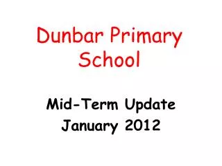 Dunbar Primary School