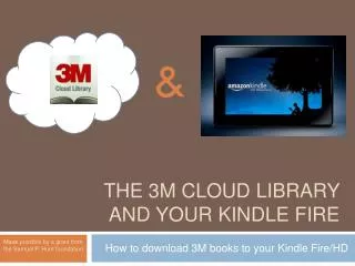 The 3m cloud library and your kindle fire