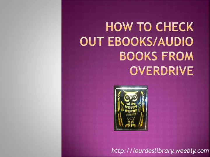 how to check out ebooks audio books from overdrive