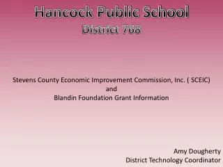 Hancock Public School District 768