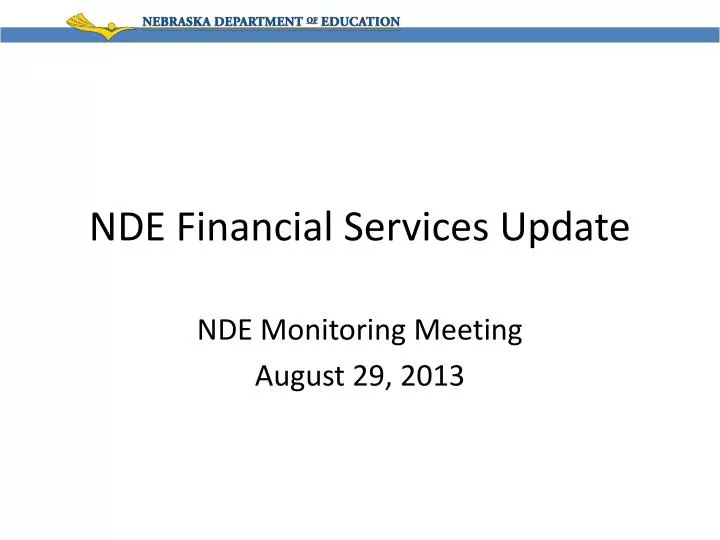 nde financial services update