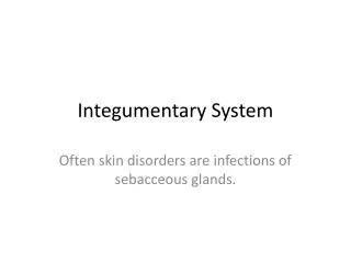 integumentary system