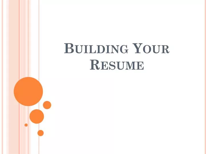 building your resume