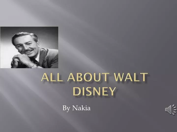 all about walt disney