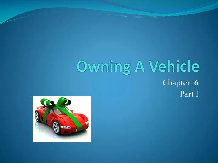 owning a vehicle