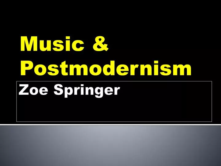 music postmodernism