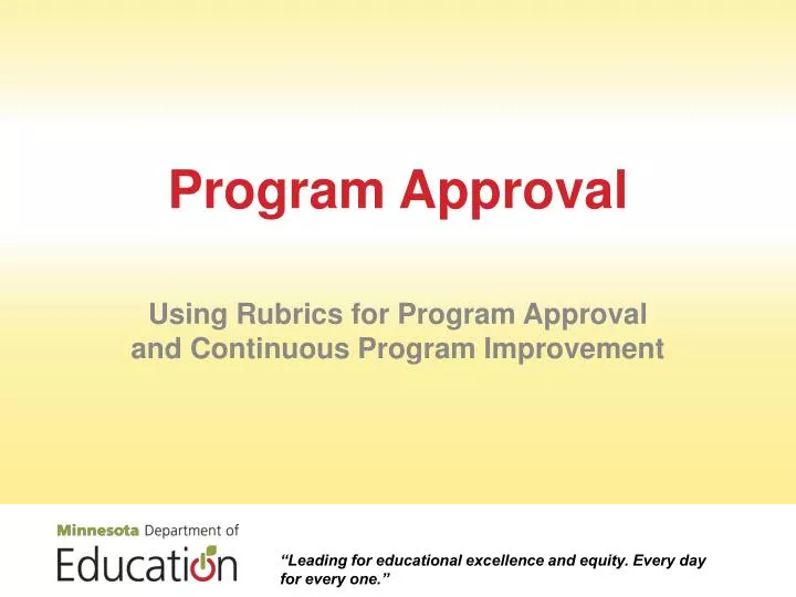 program approval