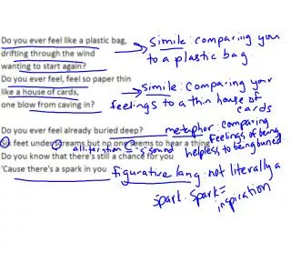 Quoting poetry or song lyrics: ·Put a slash mark &amp; space between lines of the poem/song.