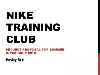 NIKE TRAINING CLUB