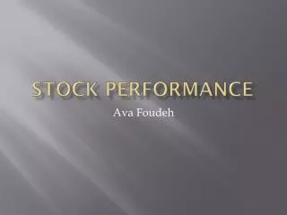 Stock Performance