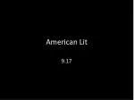 American Lit - slide 1