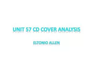 Unit 57 CD cover analysis