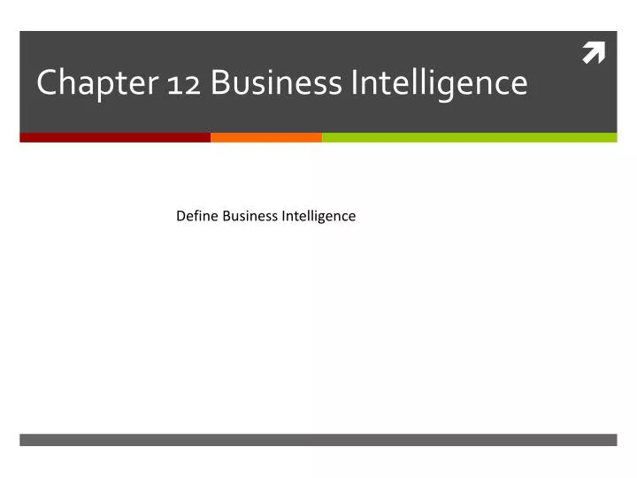 chapter 12 business intelligence