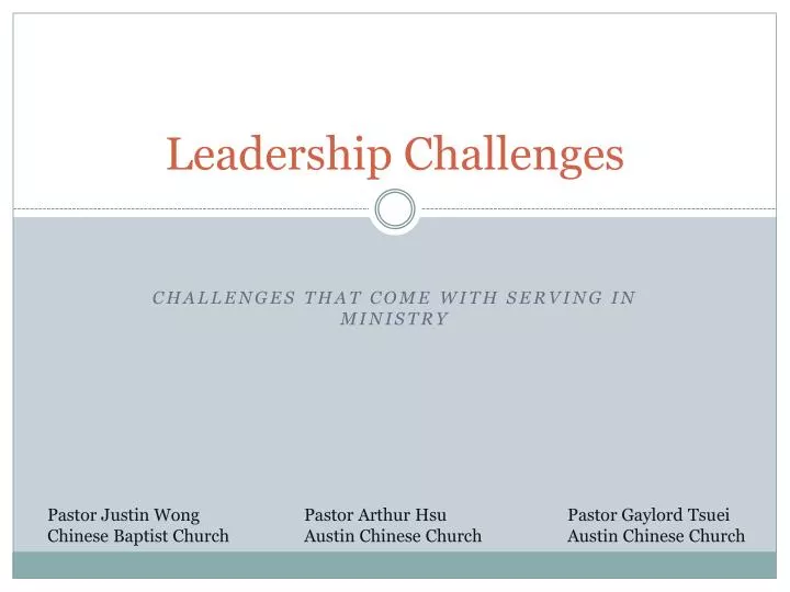 leadership challenges
