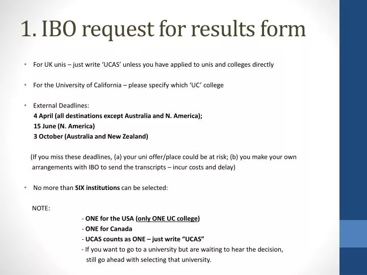 1 ibo request for results form