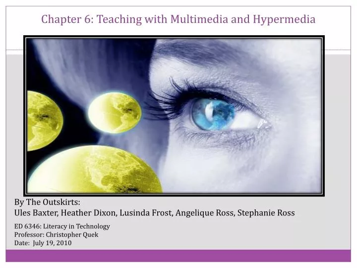 chapter 6 teaching with multimedia and hypermedia