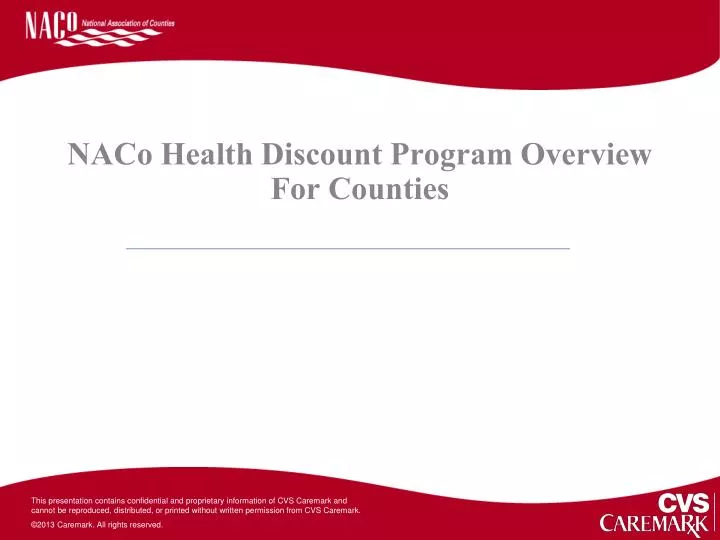 naco health discount program overview for counties