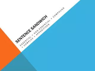 Sentence sandwich