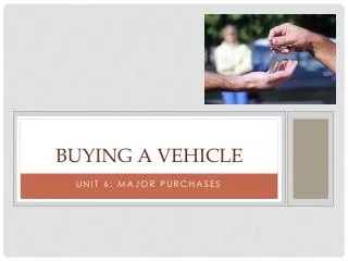 Buying a vehicle