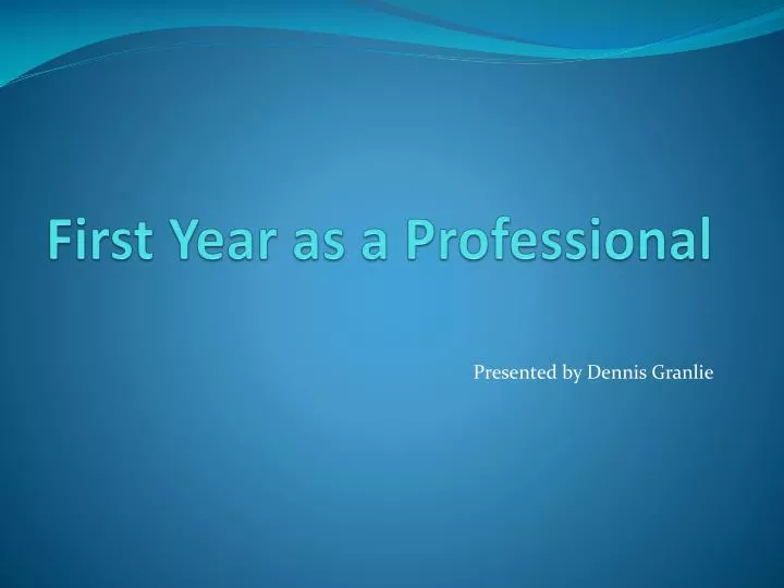 first year as a professional