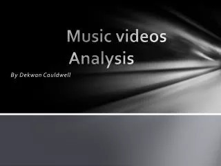 Music videos Analysis