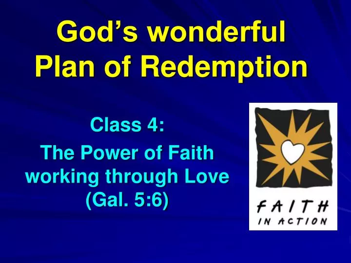 god s wonderful plan of redemption