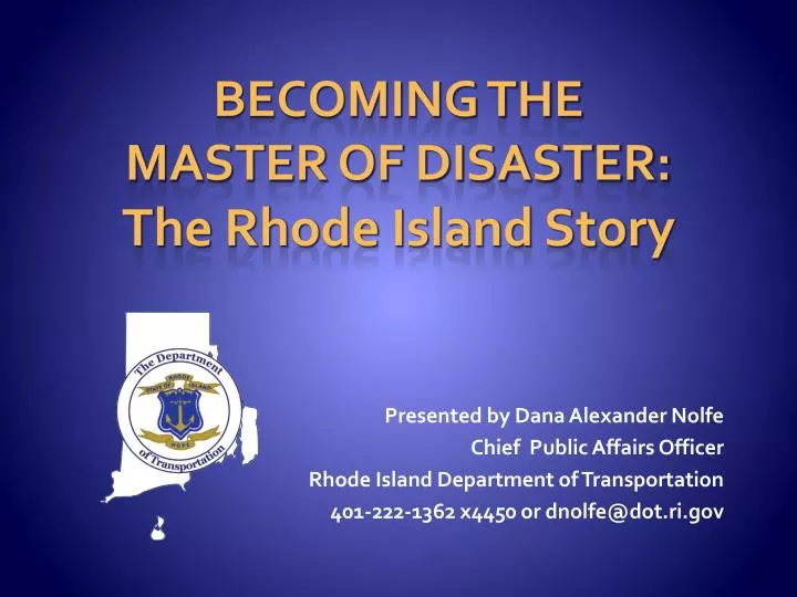 becoming the master of disaster the rhode island story