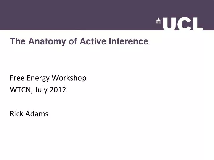 the anatomy of active inference