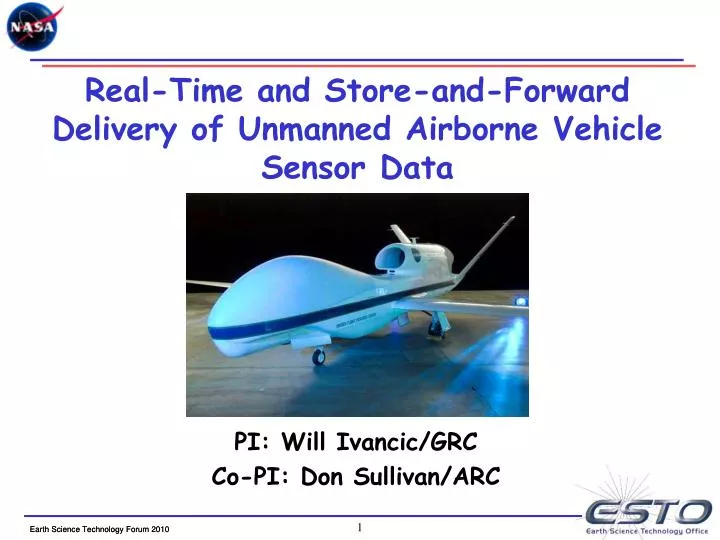 real time and store and forward delivery of unmanned airborne vehicle sensor data