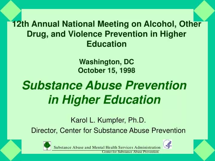 substance abuse prevention in higher education