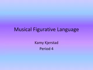 Musical Figurative Language