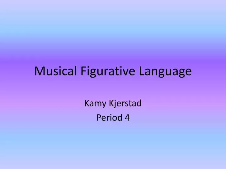 musical figurative language