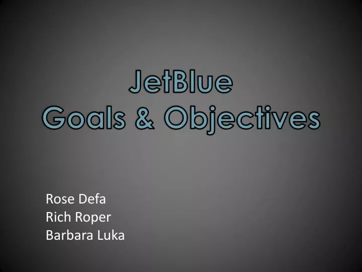 jetblue goals objectives