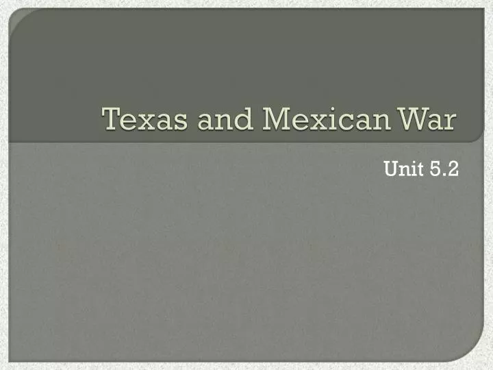 texas and mexican war