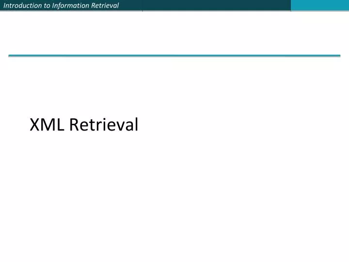 xml retrieval