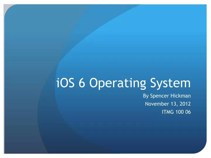 ios 6 operating system
