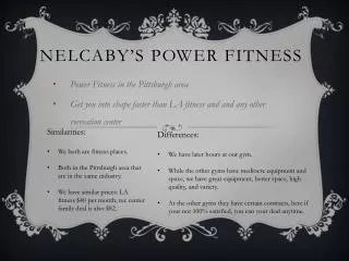 Nelcaby’s Power Fitness