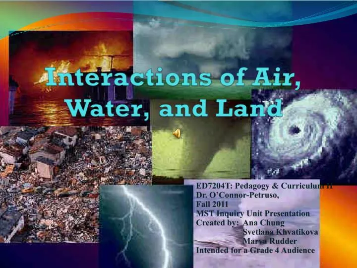 interactions of air water and land
