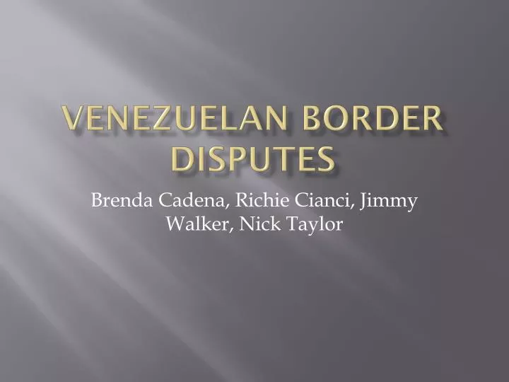 venezuelan border disputes